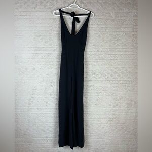 ZARA Spaghetti Strap V-Neck Open Back Jumpsuit Size Medium